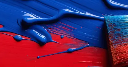 Blue red paint