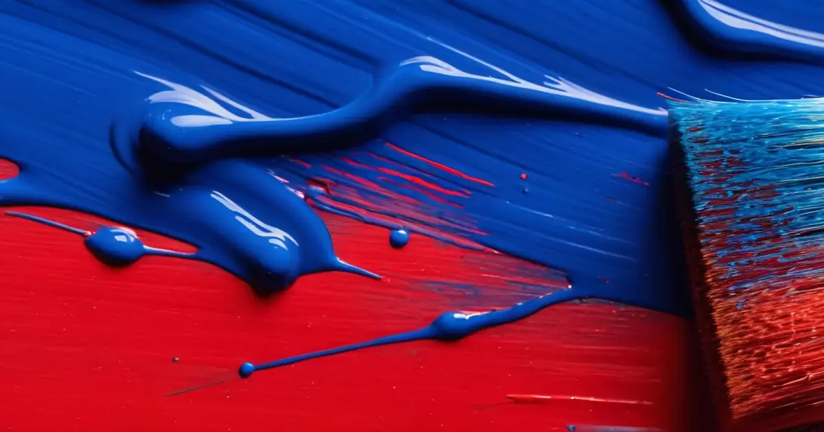 Blue red paint
