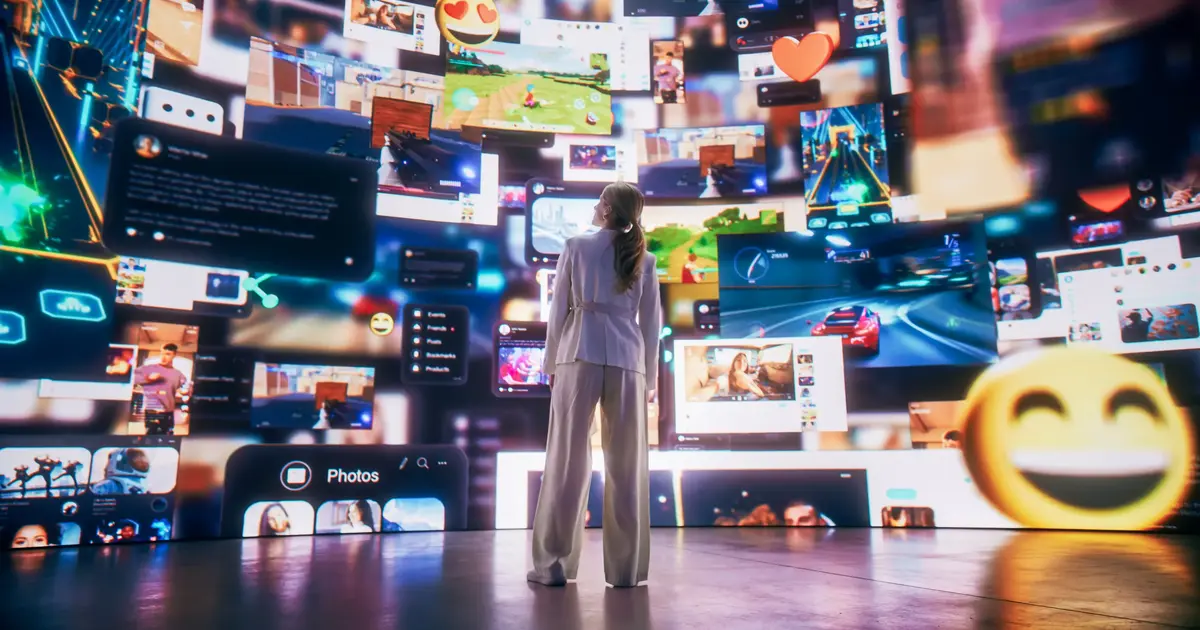 Social media screens