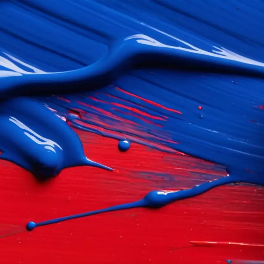 Blue red paint