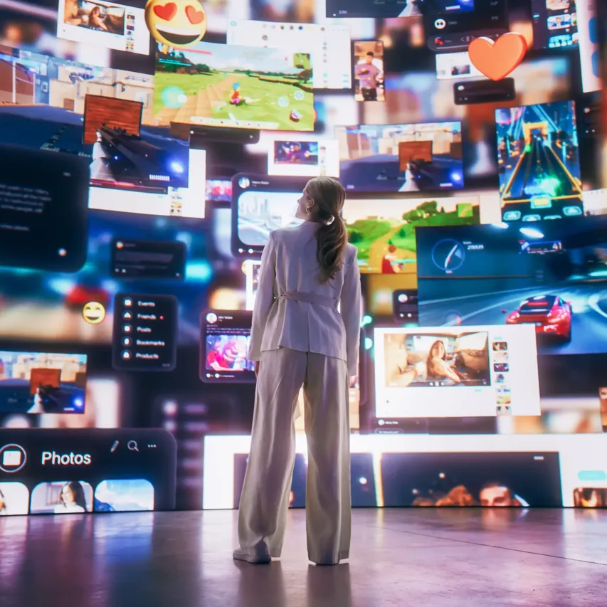 Social media screens