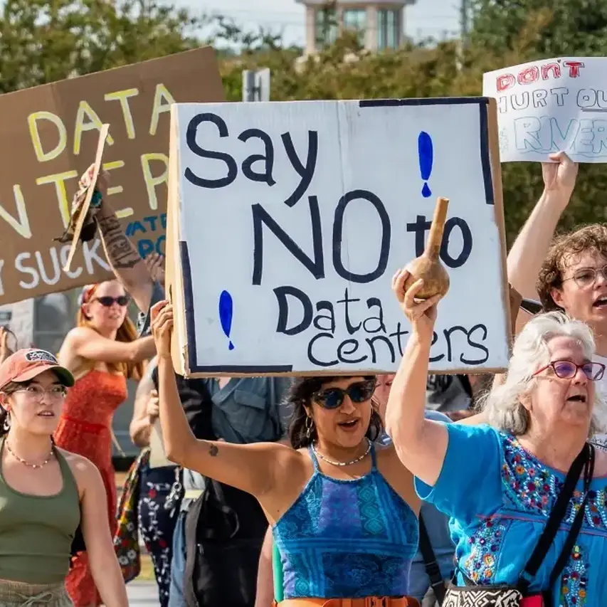 Data center protest