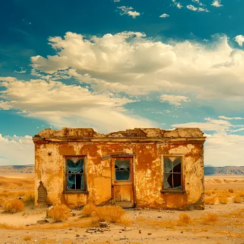 Abandoned building ghostown