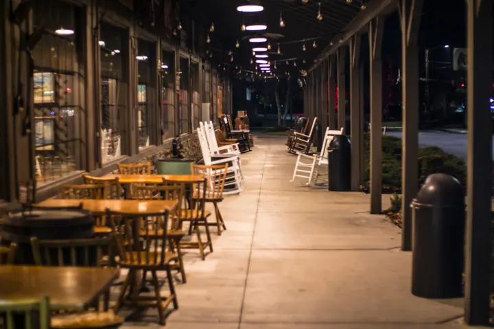 Cracker barrel porch