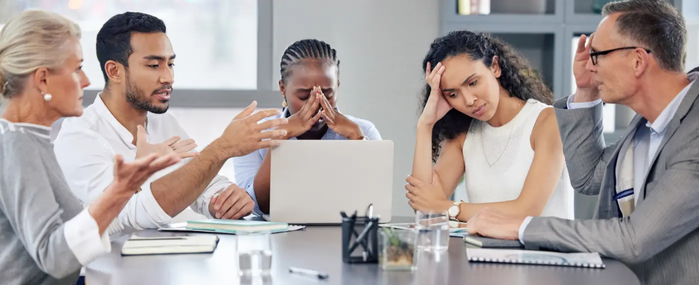 Frustrated team