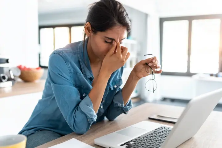 Tired business person