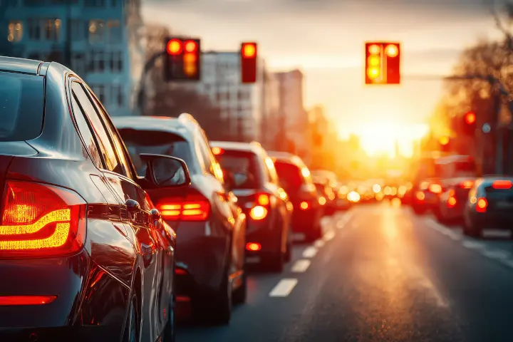 Traffic at light